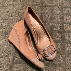 Size 6 BCBGeneration Tan Suede Wedges